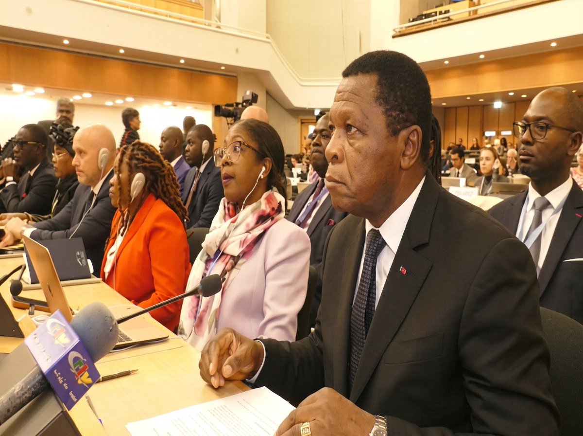 MinatDivcom's tweet photo. The Minister of Territorial Administration, Atanga Nji Paul, this October 12, 2026, in Geneva, Switzerland, representing President Paul Biya at the opening of the 77th session of the UNHCR Executive Committee in the presence of the President, His Excellency Mr Atsuyuki Oike. https://t.co/OOHVuAIXpK