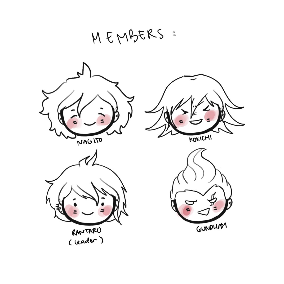 doreminapng's tweet photo. I'll draw this idol stuff as an au series so heres nagito's group members!! HAJIME VERSION INCOMINGG (mmaayybe tomorrow) so stay tuned my babygirls https://t.co/pMEbrCSMJF