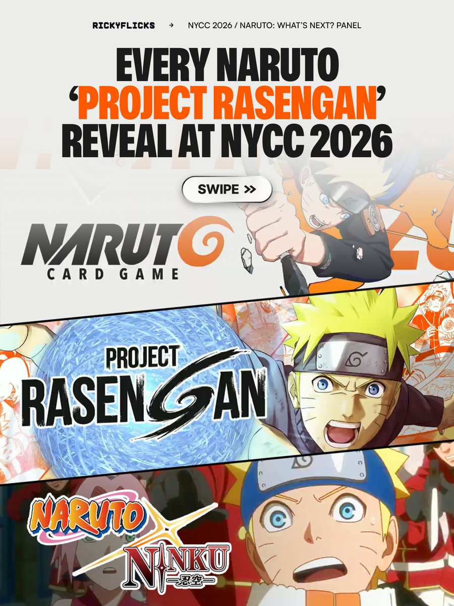 RickyFlicks64's tweet photo. Naruto's Project Rasengan runs 2027 to 2029: a new Kishimoto manga, Naruto: Shadow Rising, a Ninkū crossover anime and a card game in June 2027. #Naruto #ProjectRasengan https://t.co/of7y9VVyc3
