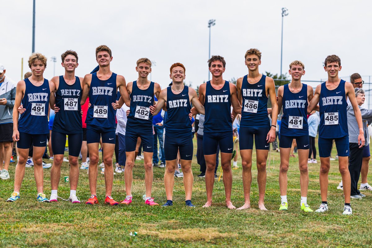 EVSC1's tweet photo. Reitz's Will Dierlam won the SIAC Conference cross country meet with a time of 15:48.5. North's Lincoln Willoughby finished third overall in 16:08.3, and the Reitz boys placed second as a team. https://t.co/bXlyBgmBsn