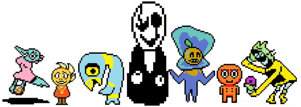 GirlKisser985's tweet photo. Put gaster and all his followers in a room together (yes the harpy is a fucking follower/goner/whatever the fuck, did you see how she was talking in the festival)
I cant tell if this is the coolest or stupidest potential villain team ever https://t.co/dstsZ8TIq9