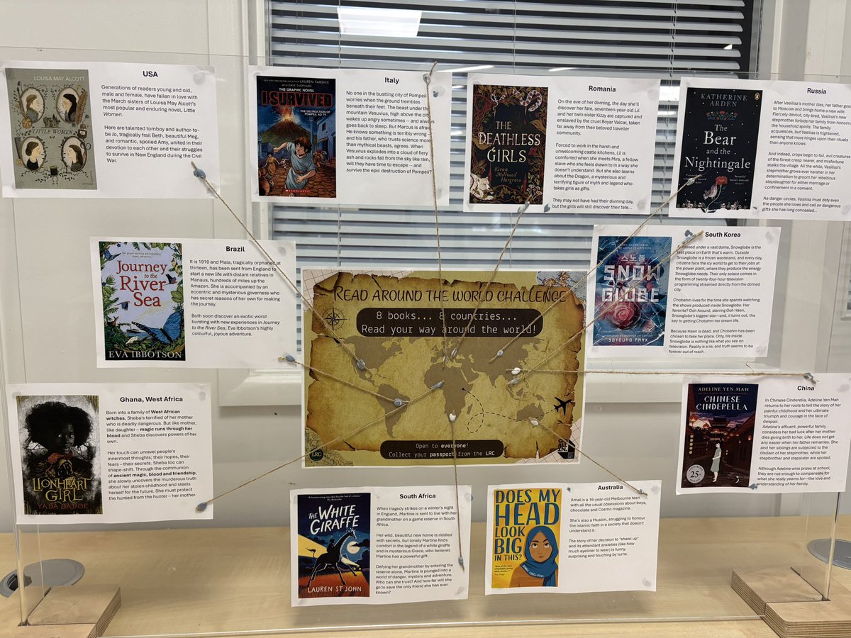 Millais_English's tweet photo. Read around the world in the LRC! #MillaisEnglish #MillaisReading https://t.co/5WFR56xCSz