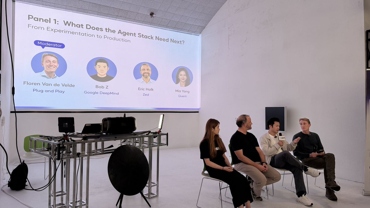 QueritAi's tweet photo. ⚡ What a night at SF Tech Week by a16z.
Querit × SF Tech Week brought together builders, founders, investors & AI leaders to discuss what it really takes to bring AI agents into production.

🎙️ Thanks to our speakers and moderators from Google DeepMind, NVIDIA, Snyk, Zed, Plug and Play, Zero One Fund, and Querit for sharing perspectives on agent workflows, external context, reliability, security, trust & control.

🤝 A packed room, thoughtful conversations, and a great evening with the AI builder community.
More speaker highlights from the night coming soon.
#SFTechWeek #AIAgents #AIInfrastructure #Querit