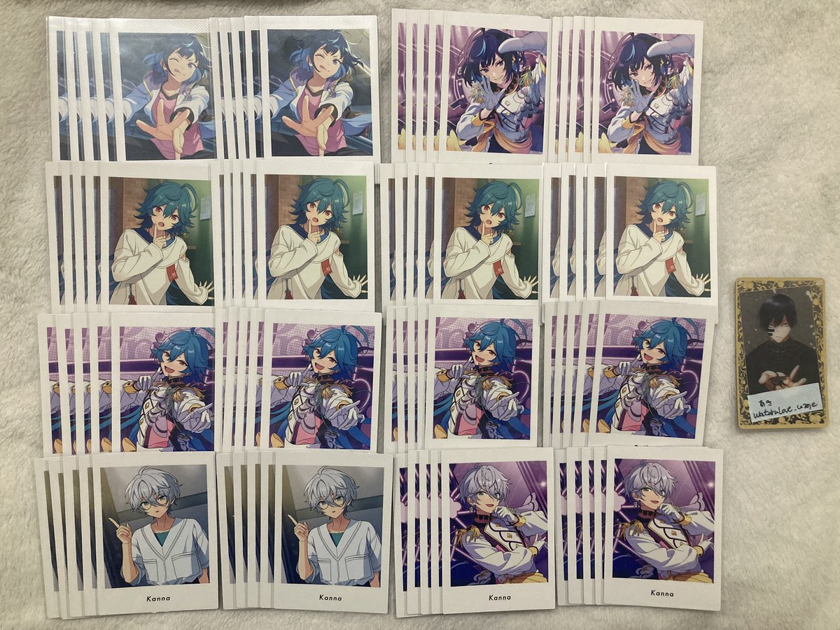 wataruLove_ume's tweet photo. 【交換/譲渡】あんスタ あんさんぶるスターズ カードダス ぱしゃっつ 特典 debut collection -2- デビュー

<譲>画像のかた
<求>
カードダス:R零.北斗各1>友也.弓弦/N零3.北斗5>渉.友也
ぱしゃっつ特典:渉.北斗.零.弓弦.友也
or定価+送料(デビューのみ)
↓ https://t.co/QjLAMyfb5X