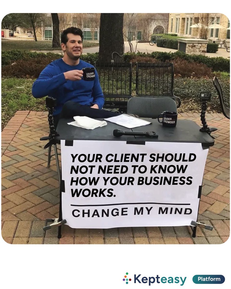kepteasy's tweet photo. They need to know:
What you need from them.
What's happening next.
Where their work is.
When you'll deliver it.
They don't need a guided tour of your internal chaos.
#ClientExperience #AgencyOperations #ClientWork #Kepteasy https://t.co/sV7CQlmmgP