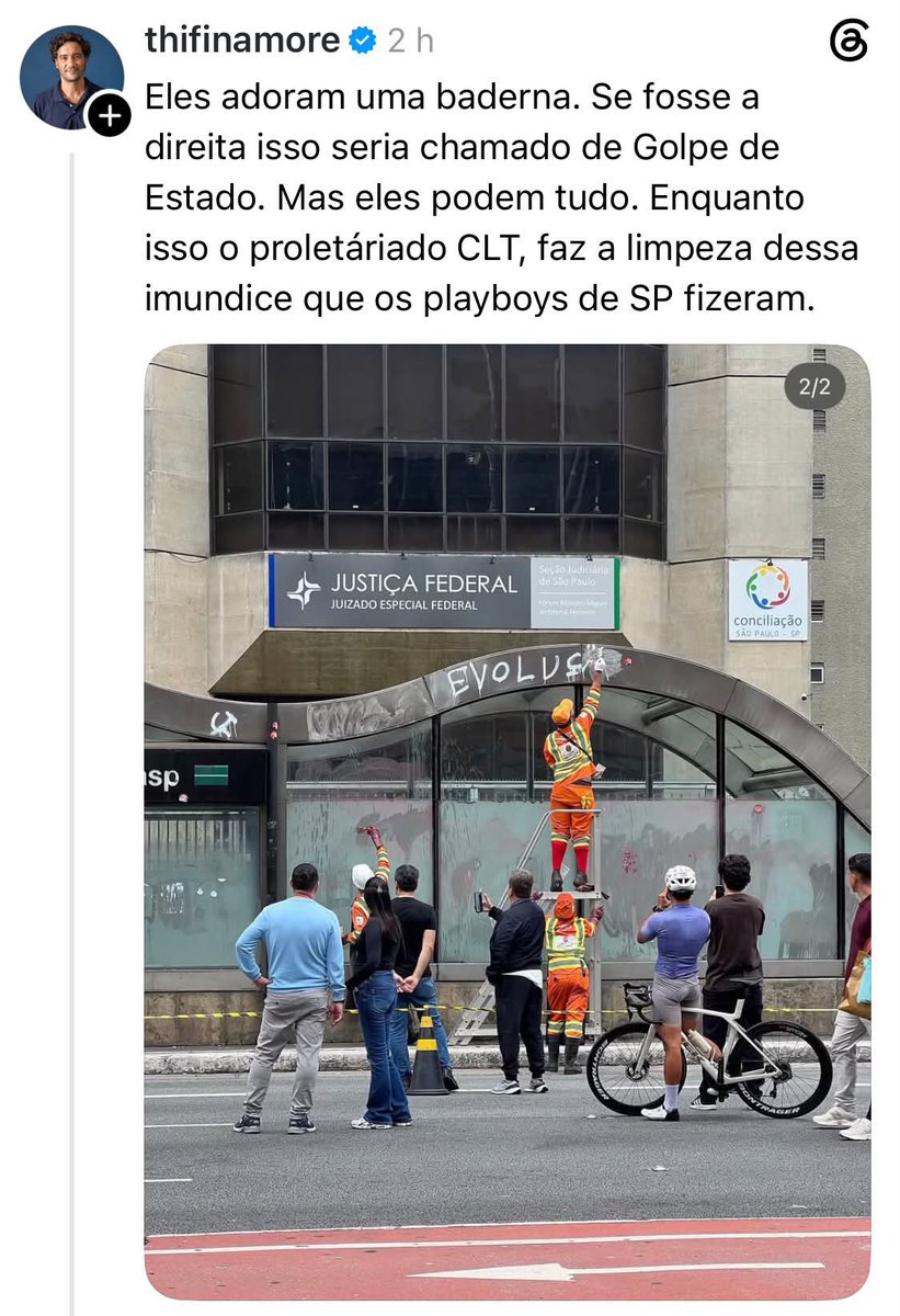 kookyeh7's tweet photo. 1. Fazem foto Fake de IA 
2. Postam outra foto falando do trabalhador
3. Agora falam que eles mesmo foram limpar 

Não tão conseguindo nem se organizar nas fakes News né https://t.co/NDIkzLhQA3