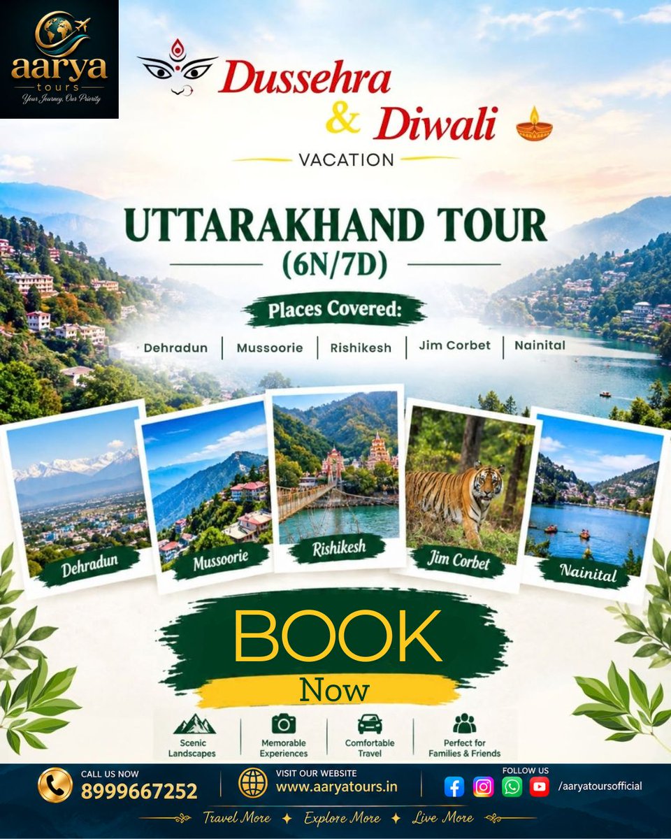 GabrielaSu03's tweet photo. Aarya Tours creates customized domestic and international holidays for families, couples, groups and solo travelers. From weekend getaways to honeymoons, pilgrimages and group tours, your journey is our priority. Call 8999667252. https://t.co/NYbgQLBdhO