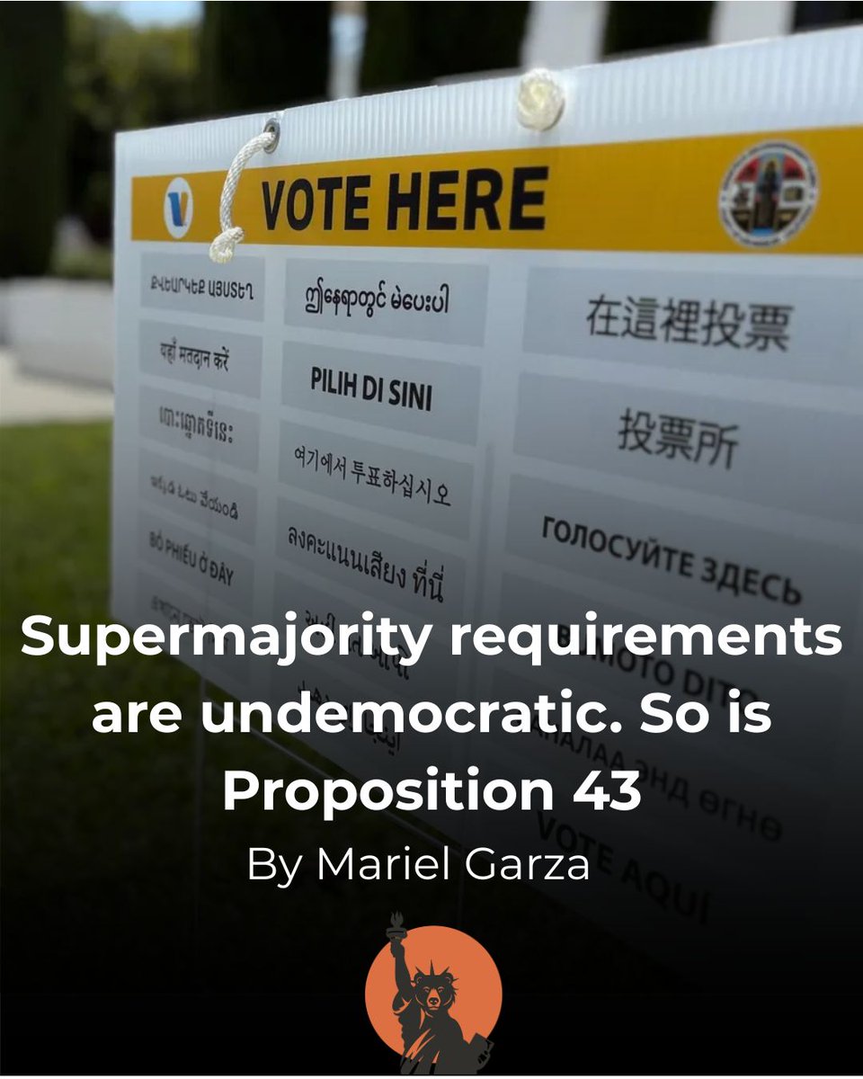 GoldenStateOrg's tweet photo. Proposition 43 would give a small fraction of the voters in a community veto power when it comes to special taxes placed on the ballot though citizen initiatives. Thats undemocratic, says @marielgarzaGS. 

MORE: https://t.co/LBzStfbj4p https://t.co/rYtw3ptysV