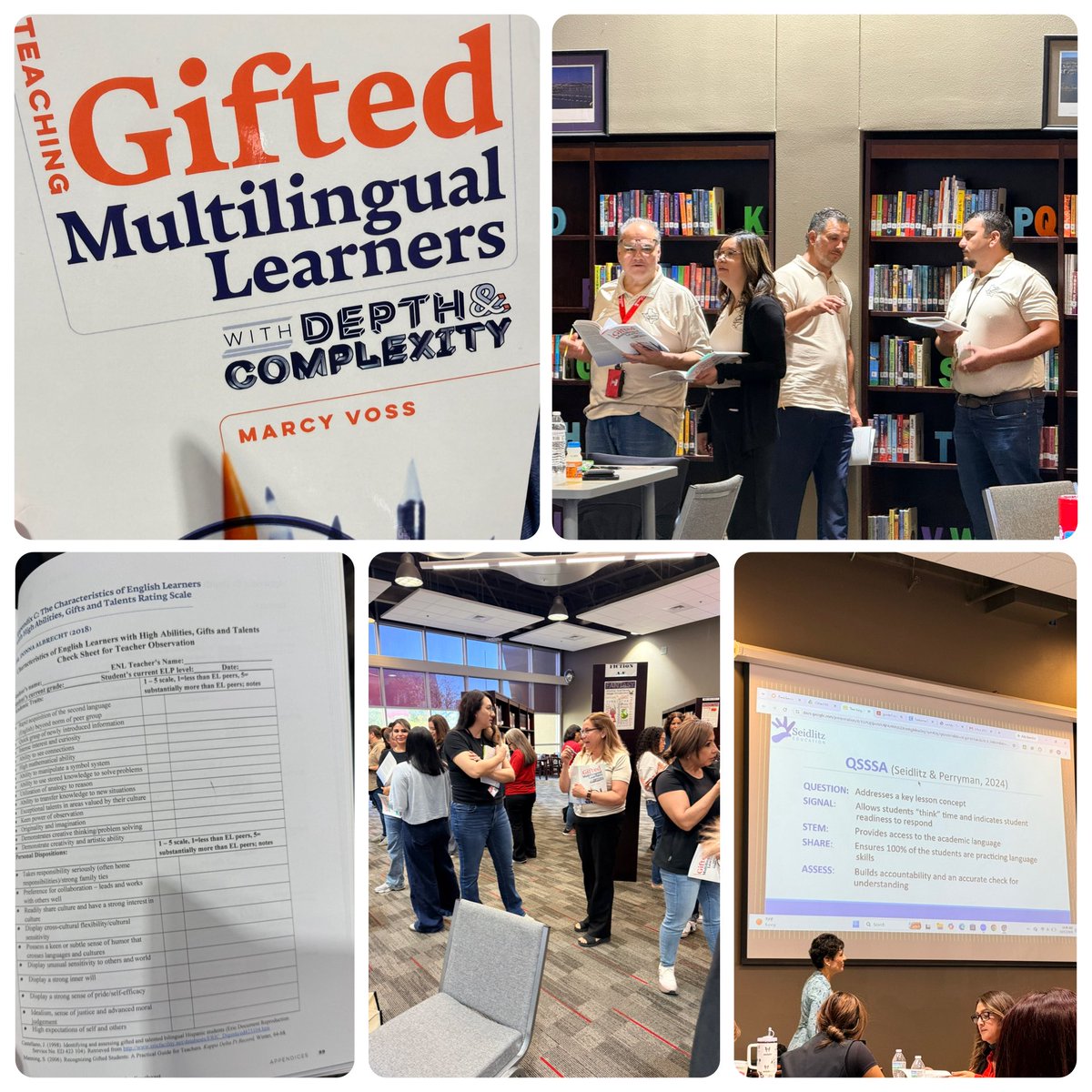 MLopez_TISD's tweet photo. 🐾Woohoo!  Tornillo teachers refining their teaching craft for Gifted Multilingual Learners with Seidlitz, Ms. Marcy Ross!🕺💃🏻#TISDProud https://t.co/U6s32HbkBz