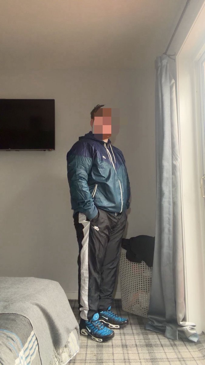 Alphajswitch's tweet photo. 😭😂 My alpha has turned me into the CHAVVIEST sub slut version of myself going 💀wearing my cum filled Nike trackies with zero shame… and for this top it’s unreal 🤪 look what you’ve done to me, sir 😈 #alphasub #chav #nylonfetısh https://t.co/SqdKjrz79p