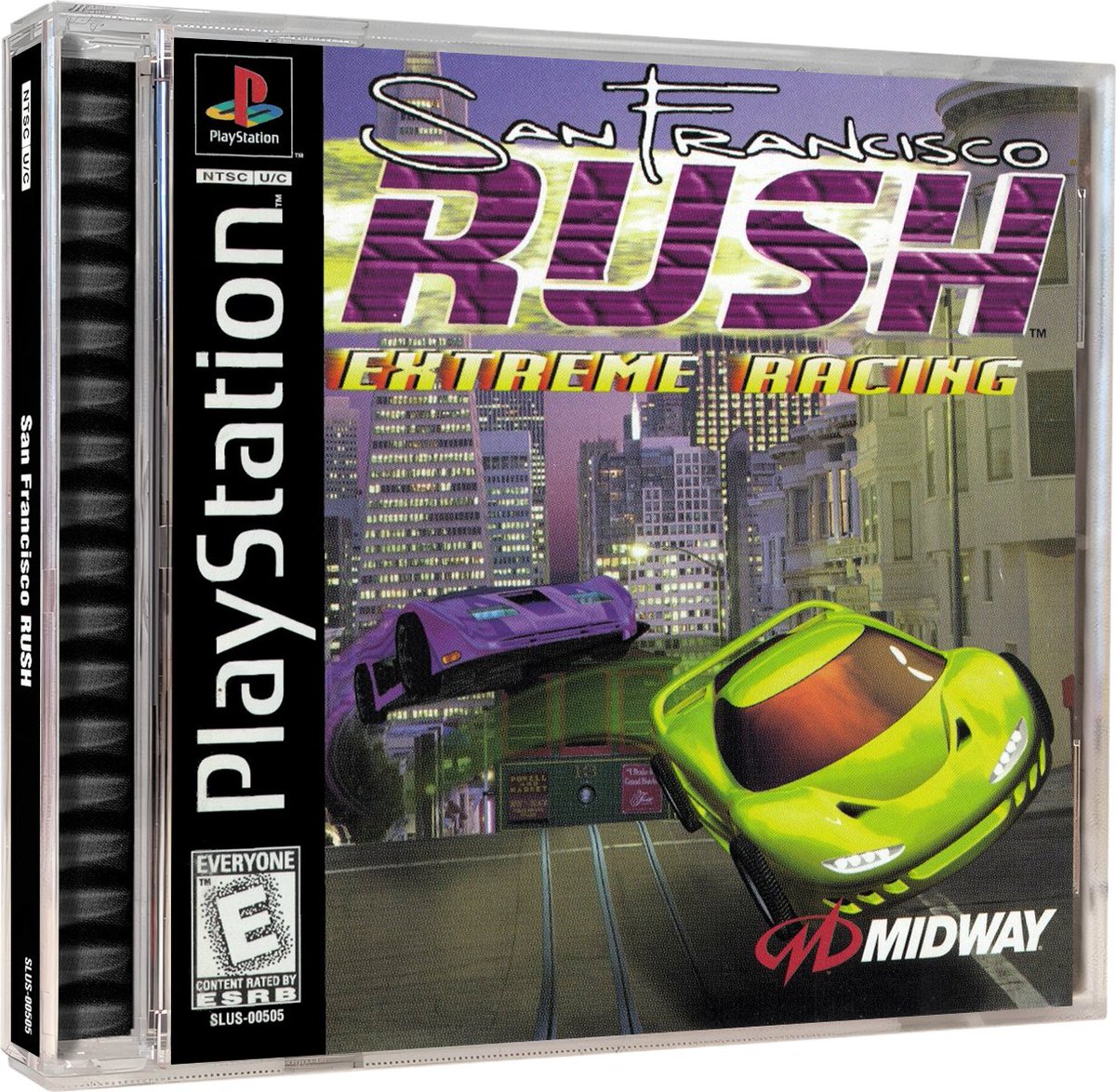 RetroEvery's tweet photo. Throwback to one of the wildest racing games of the late ’90s 🔥

San Francisco Rush: Extreme Racing (1997) on PlayStation — Midway’s arcade-style chaos with massive jumps, hidden shortcuts, and “Door Slammin’” collisions through a stylized SF.

Who else spent hours hunting for those secret ramps? 🏎️💨

#RetroGaming #PS1 #SanFranciscoRush #Midway #Nostalgia