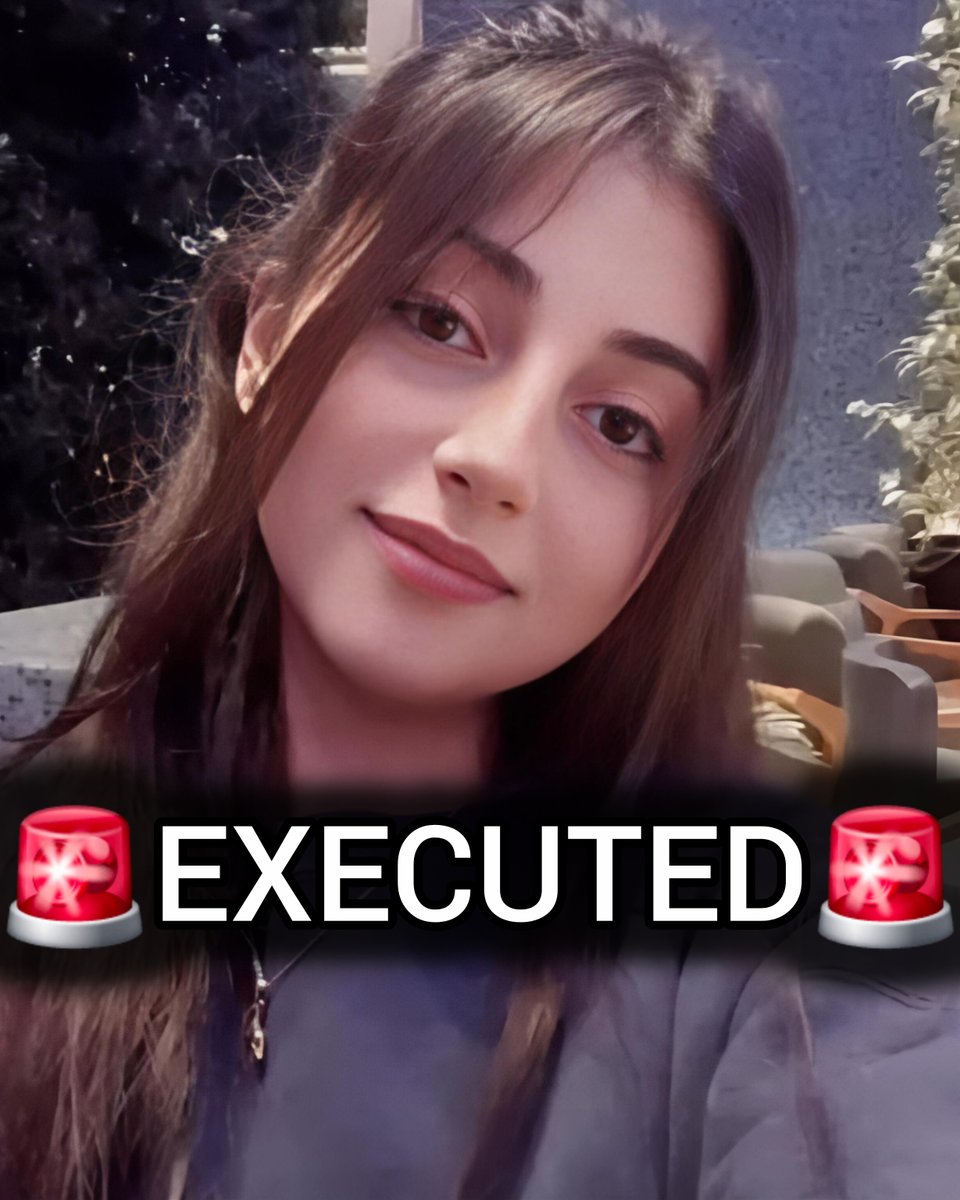 DavidJHarrisJr's tweet photo. 🚨TRAGIC: The Islamic Republic EXECUTED Mina Amirzadeh, a 25-year-old student at Kaviyan University in Mashhad in Tehran by shooting her in the neck while she was out on the streets with her father for the #National_Revolution_of_Lion_and_Sun for freedom and a brighter tomorrow.

This is ISLAM!