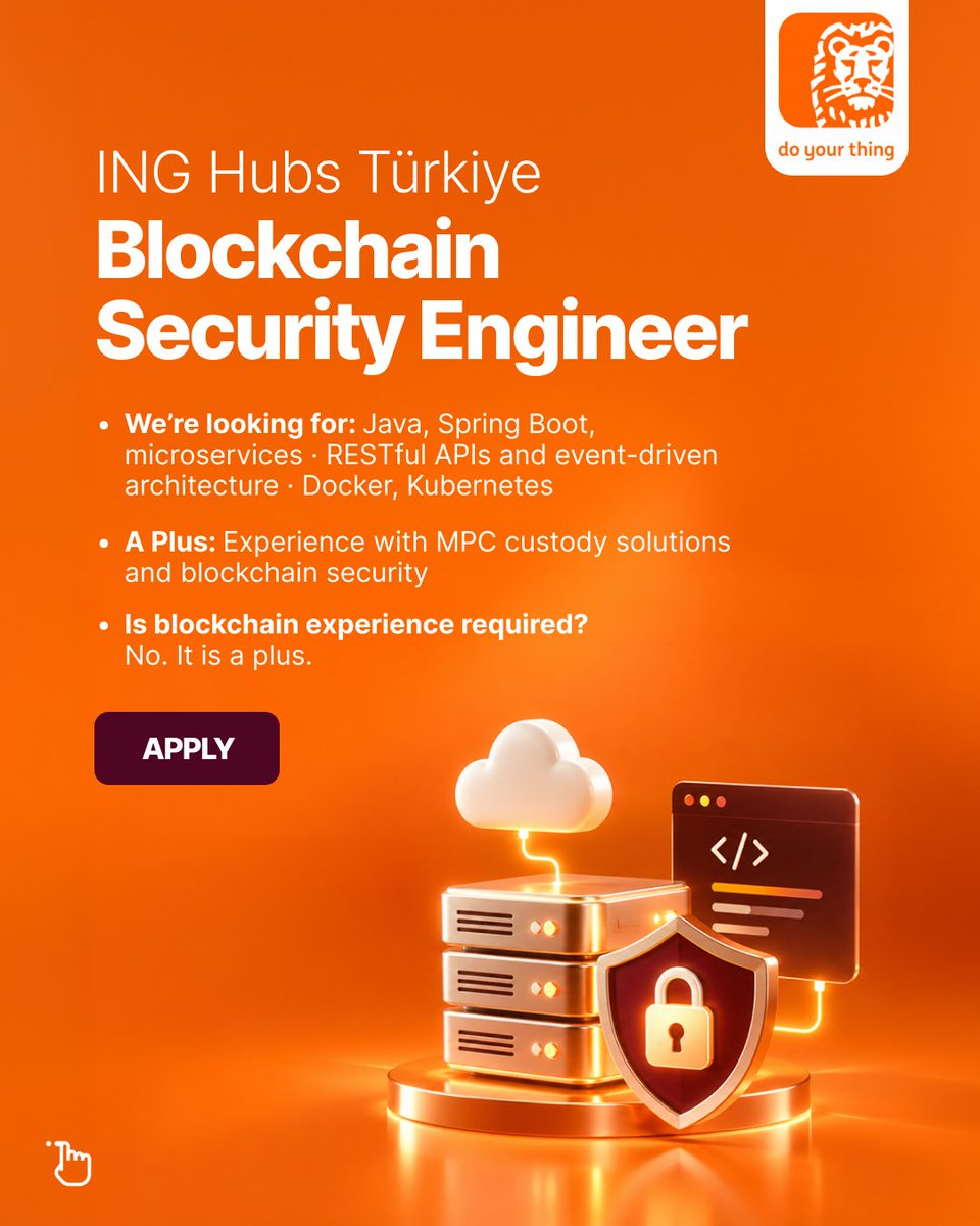 patika_dev's tweet photo. Senior developer, güvenlik uzmanı ya da ödeme sistemleri deneyimin varsa, bu 5 ilan sana göre olabilir. 👀 🧵

Açık pozisyonlar:
🔹 Blockchain Security Engineer: Java, Spring Boot, mikroservisler; RESTful API ve event-driven mimari; Docker, Kubernetes. MPC custody çözümleri ve blockchain güvenliği deneyimi artı.

https://t.co/cYMQ9NLTKN
