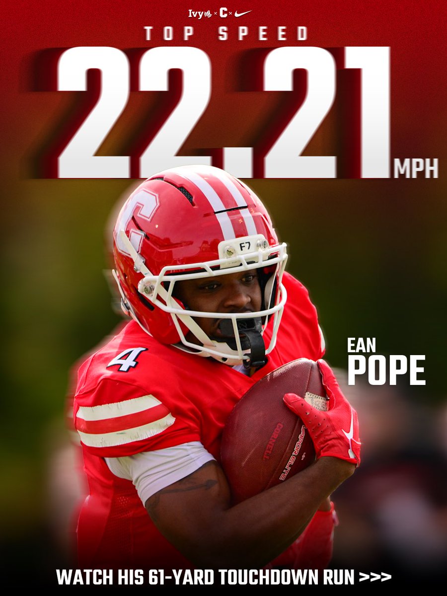 BigRed_Football's tweet photo. Speed kills 💨

#YellCornell https://t.co/sBAzQAITKU