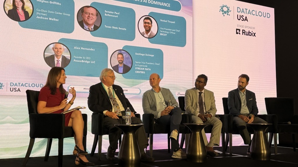 StreamDataCentr's tweet photo. Look at Santiago Suinaga making us proud on this recent @BroadGroup_Intl USA panel exploring Texas’ role in the future of AI. From grid reliability and power development to infrastructure investment and long-term planning, he covered it all alongside industry and utility experts. https://t.co/9UeRk3tkw7