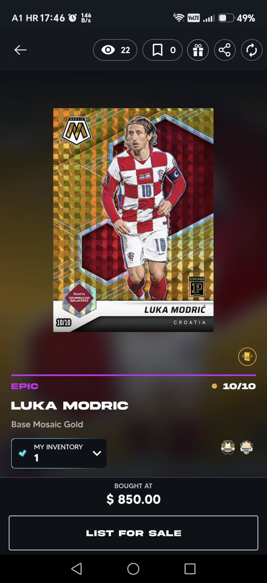 Blumonte's tweet photo. Is there a better way to celebrate my 350th Soccer / Football (EU) Panini card then this!? 

Thank you LW10 for this opportunity, this card will have special place in my heart!

#PaniniNFT #PaniniBlockchain #PBC #sportscard #NFT #whodoyoucollect  @paninitracker @PaniniNFTs https://t.co/UulzlHc2Vi