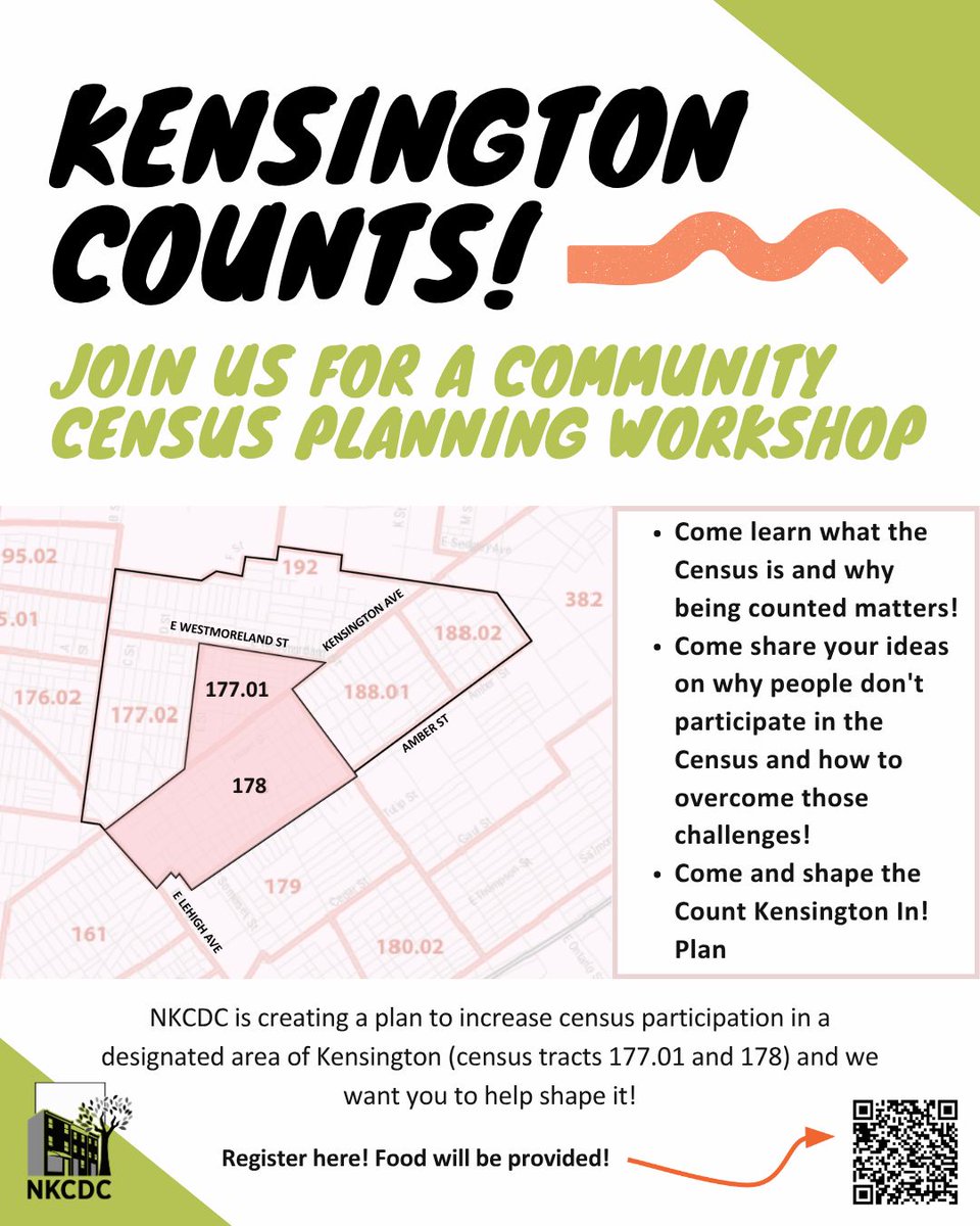 NKCDC's tweet photo. Join us for a Community Census Planning Workshop this Saturday, October 17th at 11am!

Register here (linked in bio): https://t.co/FNWTIobKlO https://t.co/DCeFC1A7bk