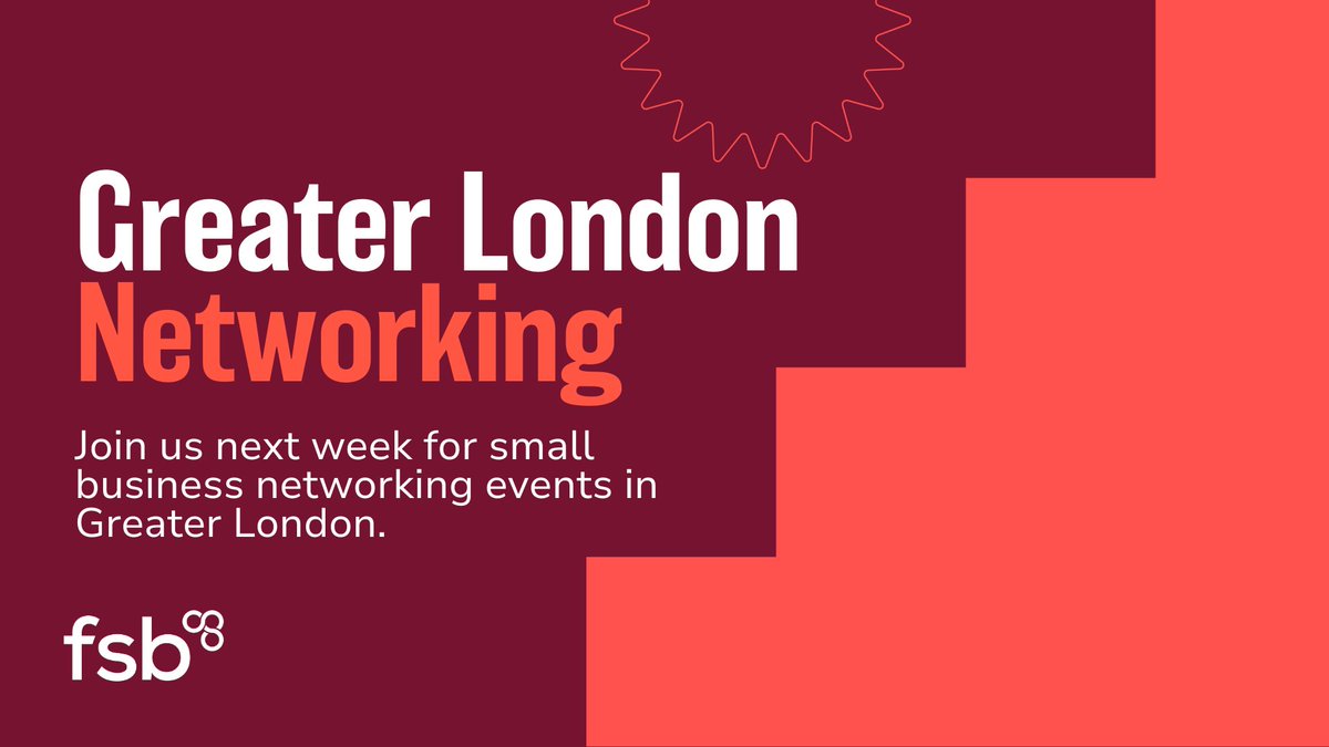 FSBGtrLondon's tweet photo. Coming up in #London next week between 19-23 October ..... 4 x events:
20 Oct: FSB Connect Online North London
20 Oct: FSB Connect East London at @Metro_Bank 
22 Oct: AI Workshop at @Dell 
22 Oct: FSB Connect #Bromley Business Social
BOOK HERE: https://t.co/mHGQ1NxKkm #FSBConnect https://t.co/AeEGn3TNrH