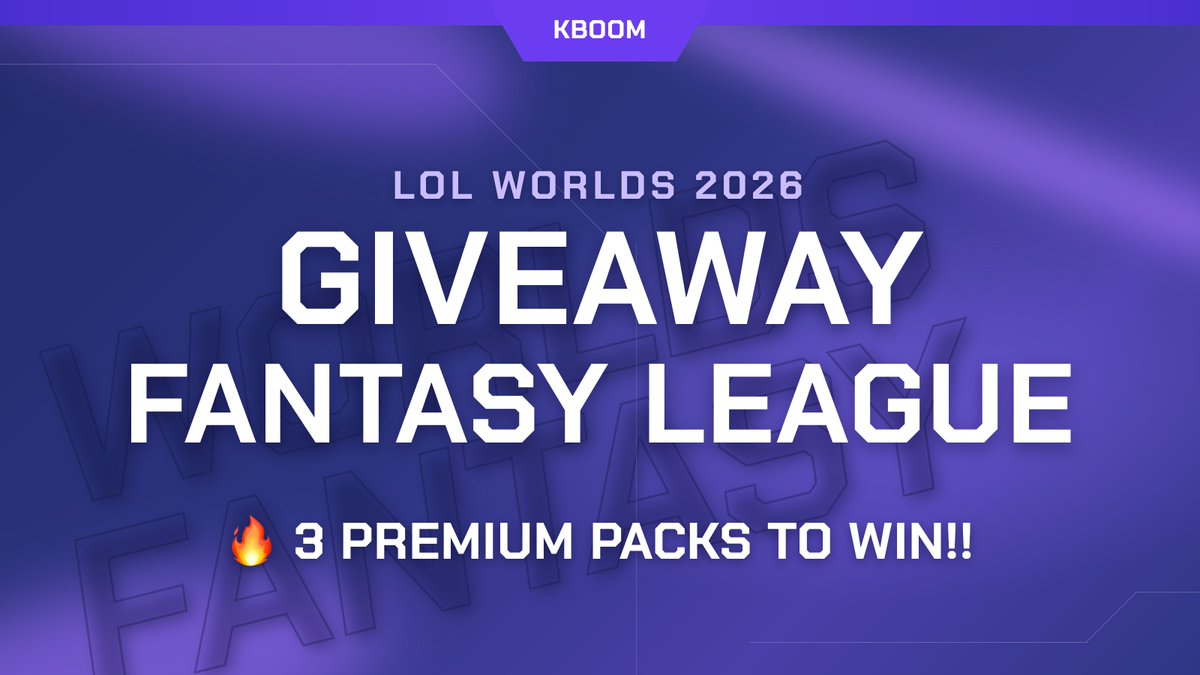 KboomGG's tweet photo. We’re giving away Worlds Premium Packs and the rules are simple: the more you do, the more you get! 

CHOOSE YOUR REWARD TIER: 
1️⃣ Like + Comment your username = 1 Premium Pack 
2️⃣ Like + RT + Comment your username = 2 Premium Packs 
3️⃣ Like + RT + Follow @KboomGG + Comment username = 3 Premium Packs  

⏰ Deadline: October 15th at 6:00 PM CET