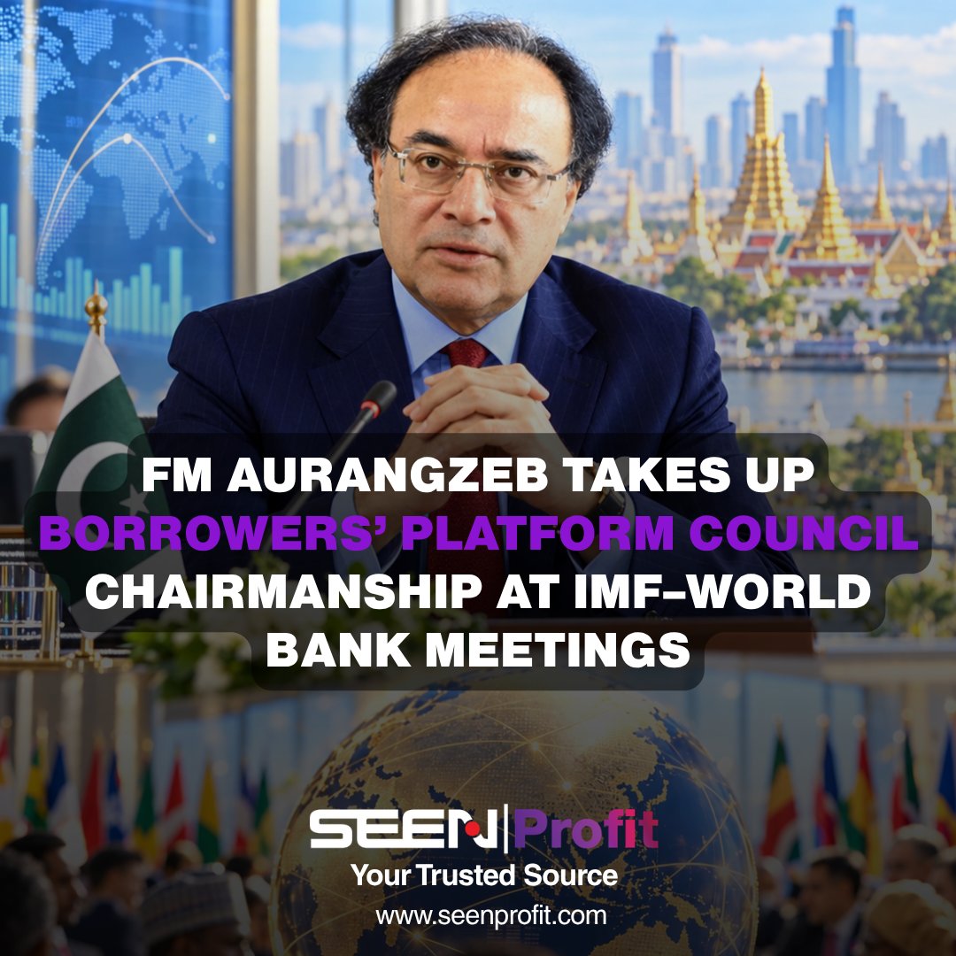Seenprofit's tweet photo. FM Aurangzeb Takes Up Borrowers’ Platform Council Chairmanship at IMF–World Bank Meetings
#Pakistan #MuhammadAurangzeb #BorrowersPlatform #WorldBank #IMF https://t.co/6plEsxJ1fq