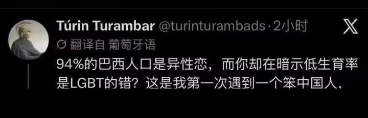 bebeodufs's tweet photo. 巴西网友说的确实没错， China 的恐同人确实一直在把生育率低的锅甩到我们 gay 身上，并认为生育率低是 gay 的错 https://t.co/cMKBb3Zs4p