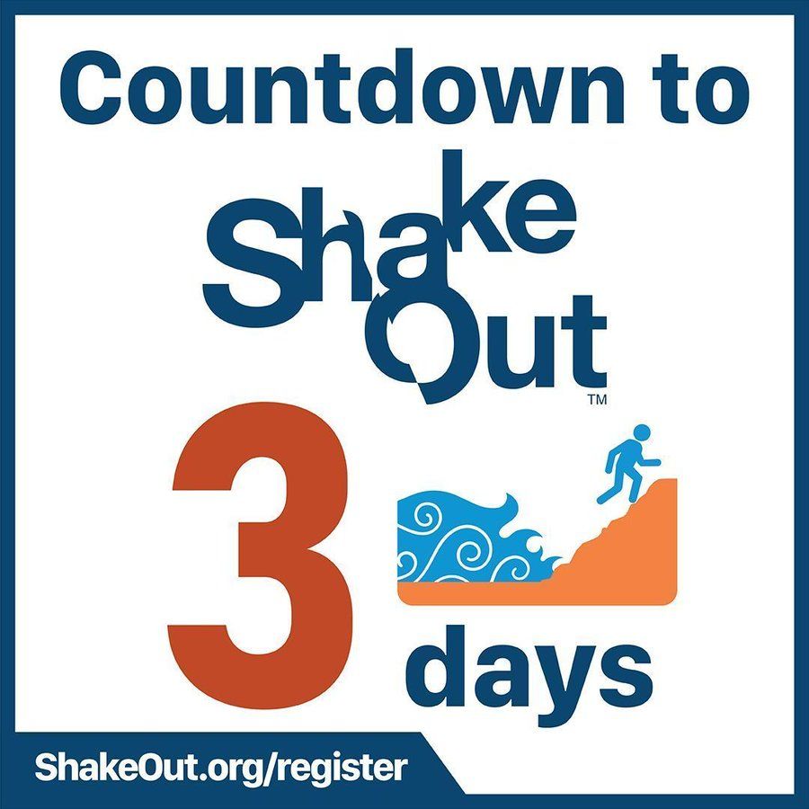 ECA's tweet photo. There are only 3 days until the Great #ShakeOut! Have you assessed your #tsunami risk? Do you know the tsunami signs? Do you know your evacuation routes? Consider including a tsunami drill in your ShakeOut plans if you are by the coast. Learn more at https://t.co/XISdYMm5uM! https://t.co/VVrD3j0hWK