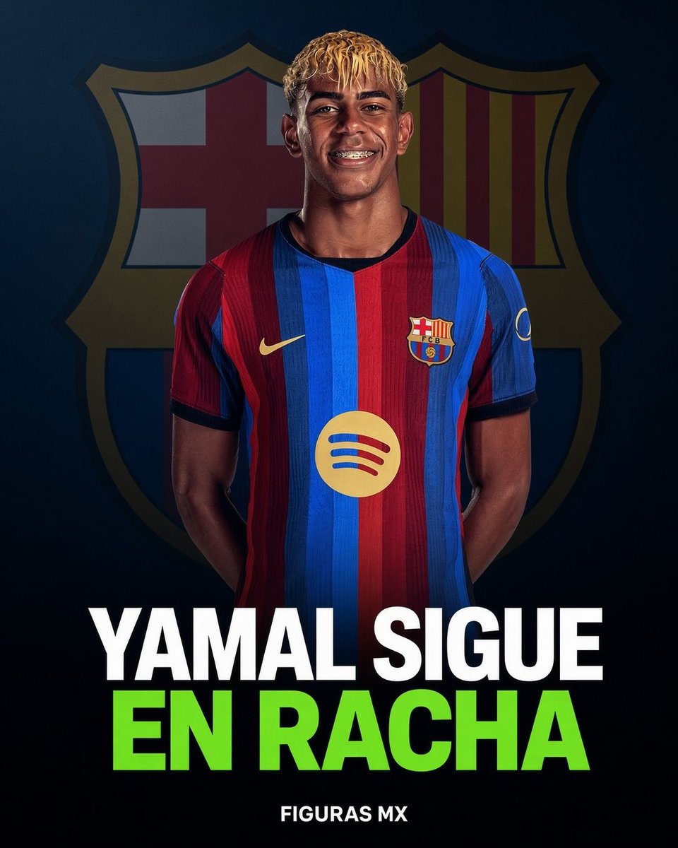 Figuras_oficial's tweet photo. Yamal sigue en racha de goles y asistencias. 🔥 https://t.co/gy7N308ia6
