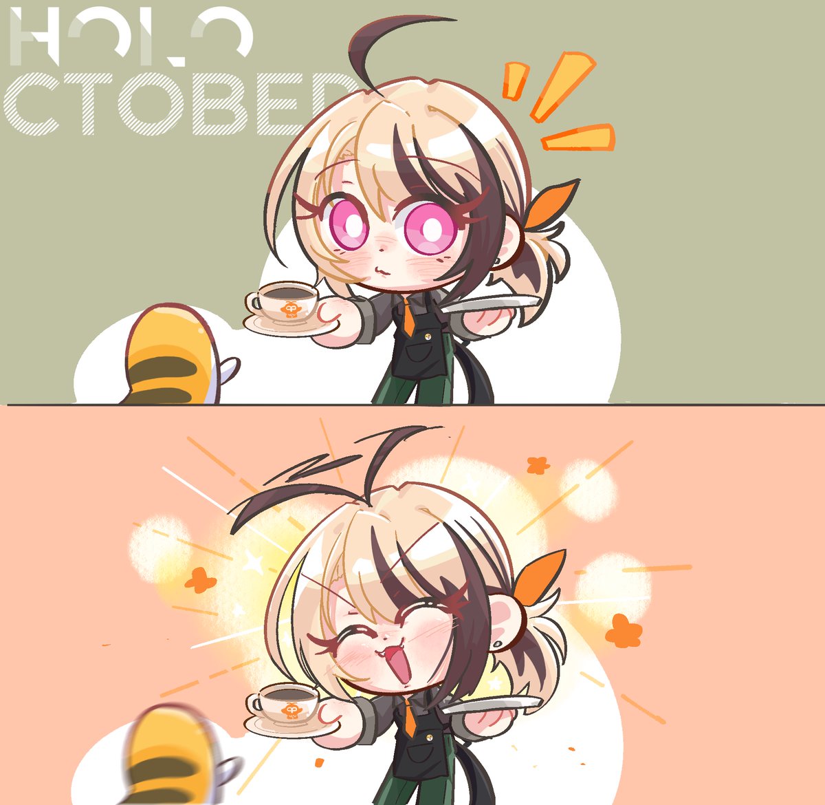 YEatfirst's tweet photo. Day12: Apron
🫤❕
😄✨
#rkggk #holoctober https://t.co/0lgjcezIVB