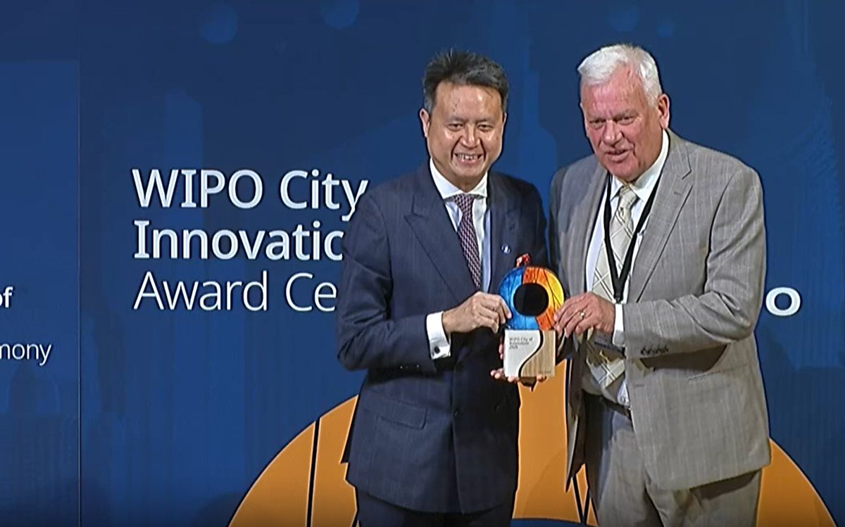 LpoolCityRegion's tweet photo. #BREAKINGNEWS: Liverpool is officially a global City of Innovation! 🏆 

The UN’s World Intellectual Property Organisation – (@WIPO) has just named Liverpool a winner of its inaugural City of Innovation award.

Liverpool was selected as one of the first 3 cities to receive the award, alongside its sister city Shanghai and Charleroi, in Belgium, and was chosen at a special ceremony in Geneva from a global shortlist of 15.

Liverpool’s winning ‘City of Innovation’ bid pledged to scale up activities to unlock the creative and growth potential of its diverse communities and business base, to further transform the entire city region.

It is fantastic international recognition for a city region where world-class science, technology, creativity and collaboration are being harnessed to improve lives, create high-value jobs and drive economic growth.

@MetroMayorSteve Rotheram, commented: “I’ve long said that we’re the UK’s innovation capital, and now we’ve got a global award to back it up.”

Another proud moment for Liverpool City Region, and another sign that our innovation story is being recognised on the world stage - coming just months after we were announced runner-up in the European City of Innovation awards. 

The bid was led by Liverpool City Region Combined Authority and @KQLiverpool, supported by @lpoolcouncil and @SciTecDaresbury.

Full story at: https://t.co/4IPS0VkIOW

#LiverpoolCityRegion #Innovation #CityOfInnovation  #WIPO