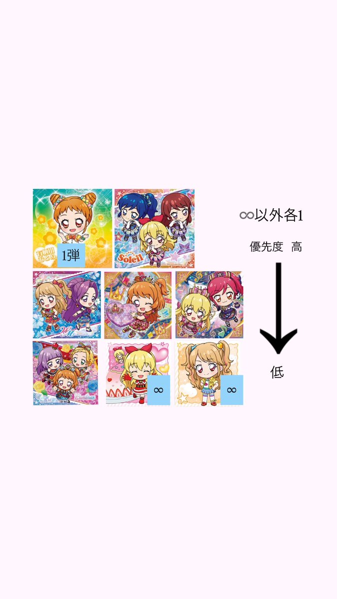 chona_ks3's tweet photo. アイカツ！ にふぉるめーしょん ウエハース ステッカー 交換

譲】画像1
求】画像2、シクレ(ジョニー)

ユリカ様厳しめ
なるべく同レアリティでの交換
当方がお譲りいただく場合複数検討いたします。

郵送もしくは大阪市内、京都市内お手渡し

お気軽にお声かけください🍒 https://t.co/sYx8tyeJT8