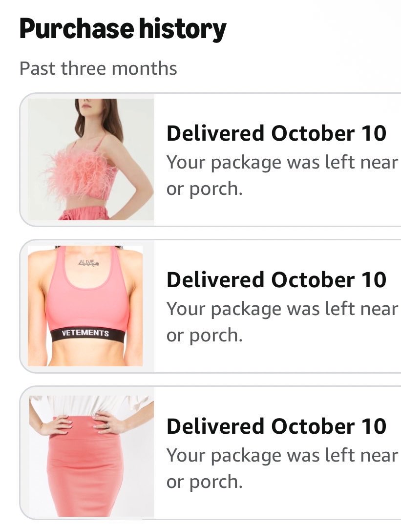 clikeyproject's tweet photo. hope whoever stole my amazon package was also planning to be RIWON for halloween https://t.co/mpuhdimkLw
