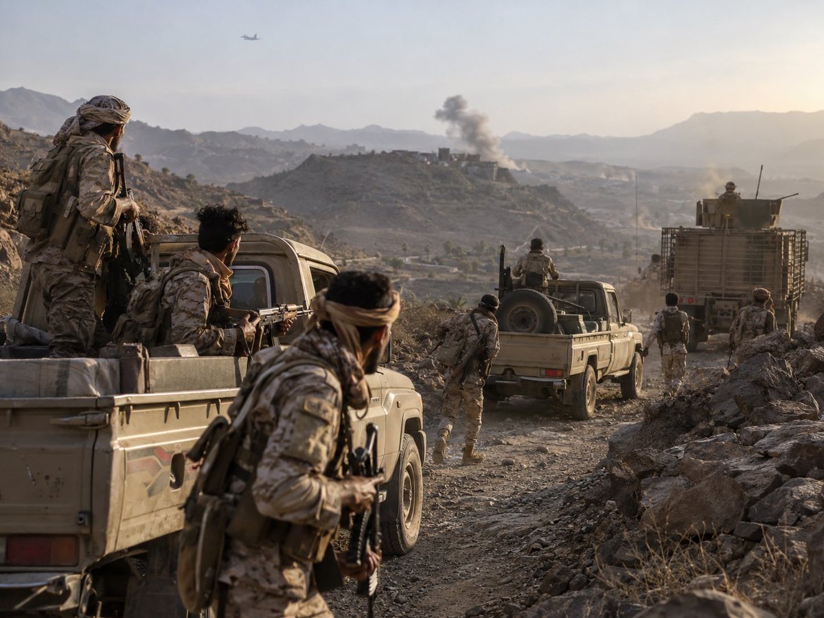 khalidAli1_1's tweet photo. Yemeni government forces launched fresh strikes on Houthi positions in Taiz today. With Saudi air support backing the wider offensive, the army continues its push to regain territory and secure key routes near Bab al Mandab. https://t.co/SXLMI7HQ5d