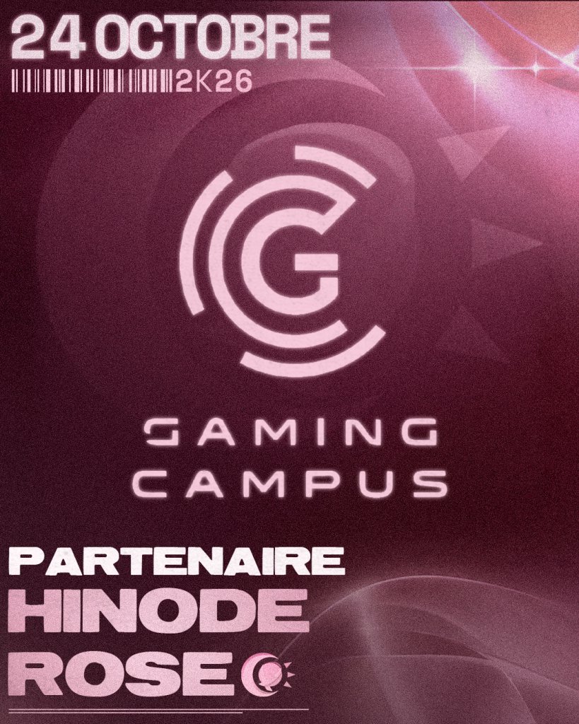 TeamHinode_'s tweet photo. 🎀 HINODE ROSE 2026 | NOS PARTENAIRES

Un événement comme Hinode Rose ne serait pas possible sans le soutien de nos partenaires. ❤️

🏢 @GamingCampus Paris
Merci à Gaming Campus de nous accueillir sur son campus parisien et de mettre ses locaux à disposition pour cette journée. Un partenaire engagé dans de nombreuses causes tout au long de l’année !

🤝 Diferbat
Partenaire de Team Hinode depuis maintenant un an, merci à Differbat de nous accompagner tout au long de l’année dans nos différents projets et de continuer l’aventure à nos côtés !

🎥@fisheye_prods 
Ils assureront la production de Hinode Rose pour vous faire vivre cette journée dans les meilleures conditions. Merci de contribuer à donner vie à cet événement !

🎗️@laliguecancer
Le cœur de notre engagement : l’intégralité des dons récoltés lors de Hinode Rose sera reversée à la Ligue contre le Cancer afin de soutenir la lutte contre la maladie.

Merci à tous nos partenaires de rendre cette édition possible. ❤️

#HNDROSE