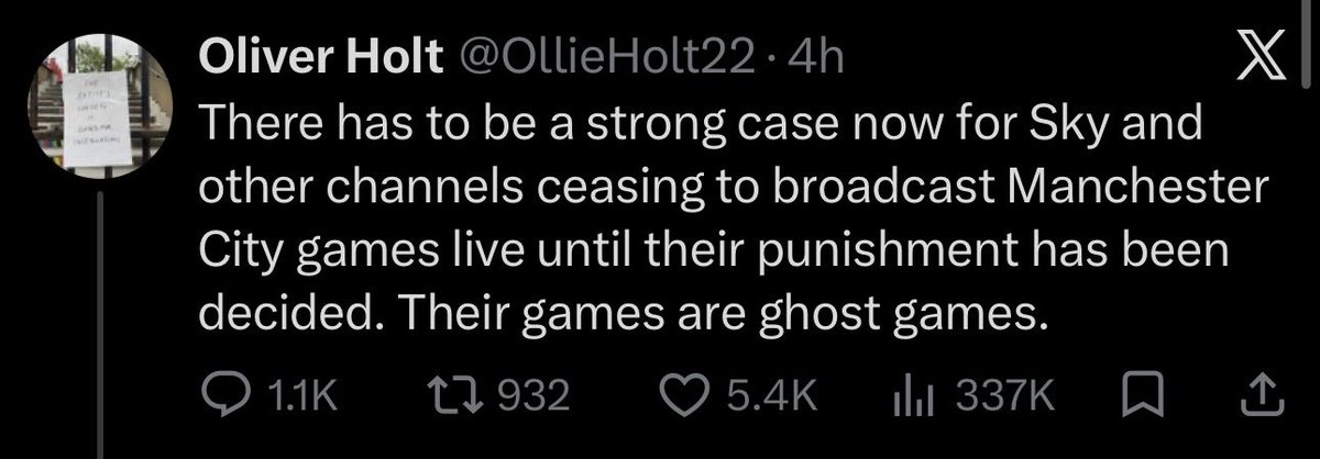 mehulg10's tweet photo. Can someone check on Oliver Holt? City has done irreversible damage to his mental wellbeing. https://t.co/zI3w7gu5Y7
