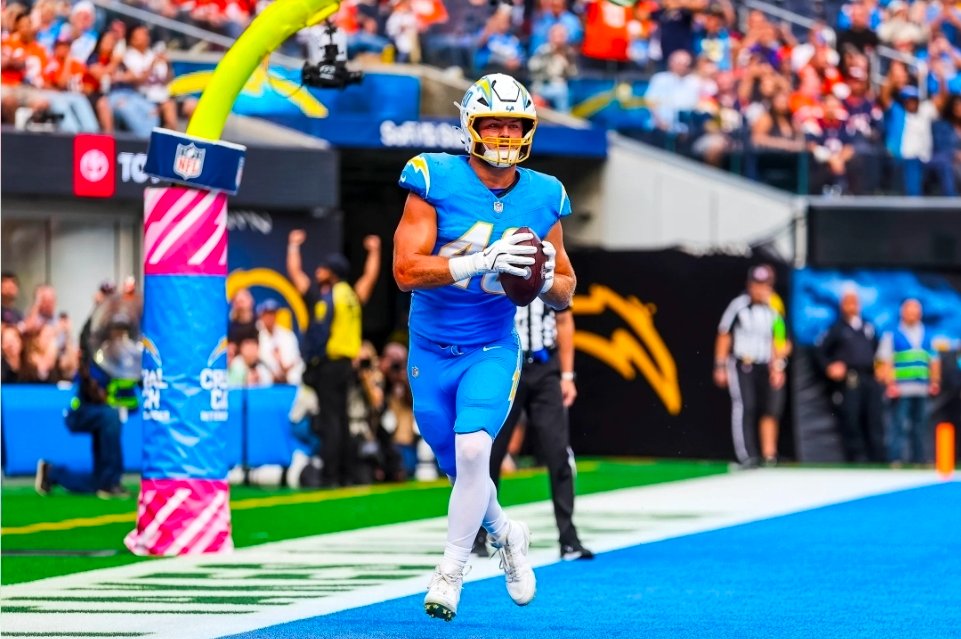 alexinsdorf99's tweet photo. Top 5 Chargers PFF Offense Grades vs. Broncos:
1. TE Scott Matlock 74.8
2. TE Hayden Rucci 73.6
3. OT Travis Burke 71.6
4. WR Tre' Harris 69.8
5. TE Charlie Kolar 66.0 https://t.co/iJc5nDG7qo