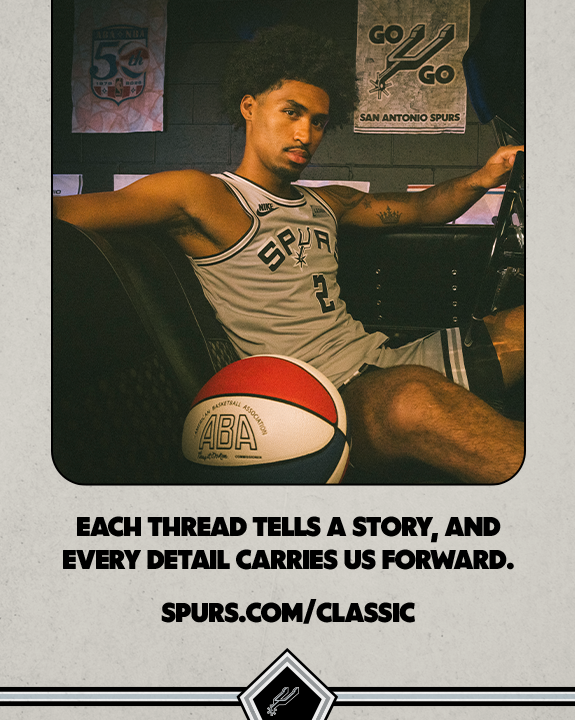 spurs's tweet photo. Each thread tells a story, and every detail carries us forward. 
  
 A closer look at our new Classic Edition uniform 👀🧵

@Ledger | #PorVida https://t.co/VP7YTH5npL