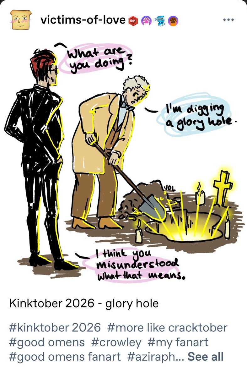 Queener_Weener's tweet photo. I’m fucking crying have yall seen this persons kinktober art they’ve won this year nobody will beat them 😭 https://t.co/Pa5b2vrjZF