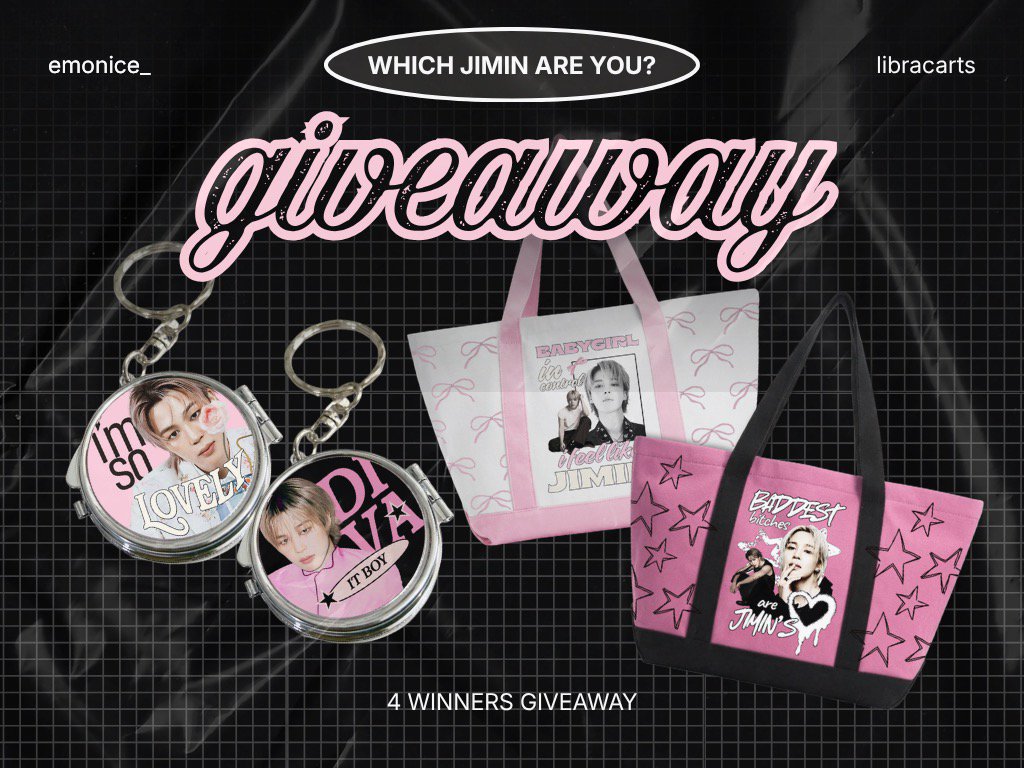 emonice_'s tweet photo. PICK YOUR FILTER ✨

a jimin birthday x voting giveaway.

mechanics: 

★ like and rt the quoted post
★ like and rt this post
★ follow @emonice_ & @libracarts 
★ reply proofs + proof of mnet votings + use of any jimin birthday hashtags
★ tag 3 moots

4 WINNERS (2 winners of compact mirror, 2 winners of tote bag version of their choice)

winners will shoulder shipping fee.
ends tba.

#WithJiminTillTheEnd