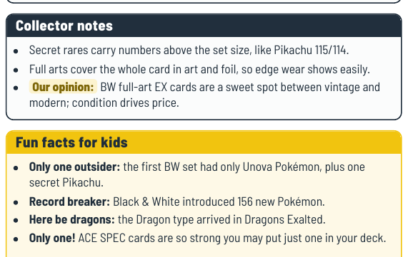 JaeBugzCards's tweet photo. Era 7: Black &amp; White, Apr 2011 – Nov 2013.

Full-art cards arrive, Pokémon-EX (capital EX) shows up, and ACE SPEC cards are so strong you can only put one in a deck.

The first BW set? All Unova Pokémon, plus one secret Pikachu. ⚡

#PokemonTCG #PokeParents https://t.co/gWHIFL2Oyf