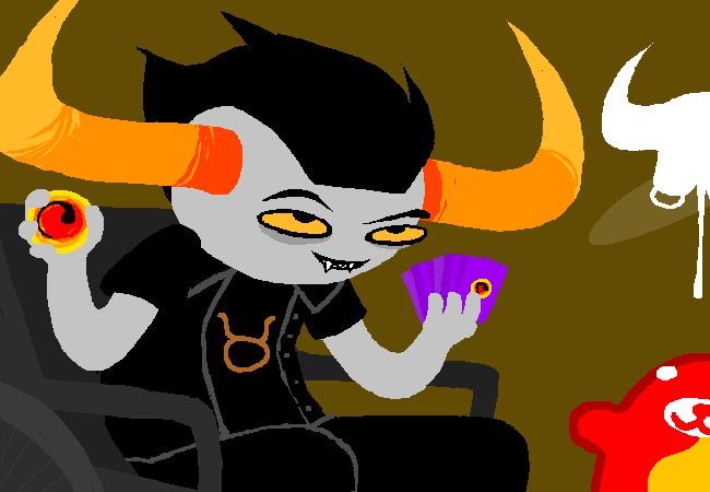 adiosFarteador's tweet photo. i love how cheeky tavros always looks. what is she up to? https://t.co/winNtKuMul