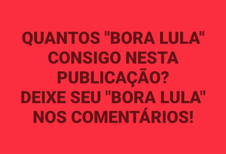 Rogeriononatosa's tweet photo. 🚩🚩ATENÇÃO LULISTAS!
O algoritmo vai ter que nos escutar, 
curta, comente é compartilhe!

BORA LULA https://t.co/6ImskY91VR