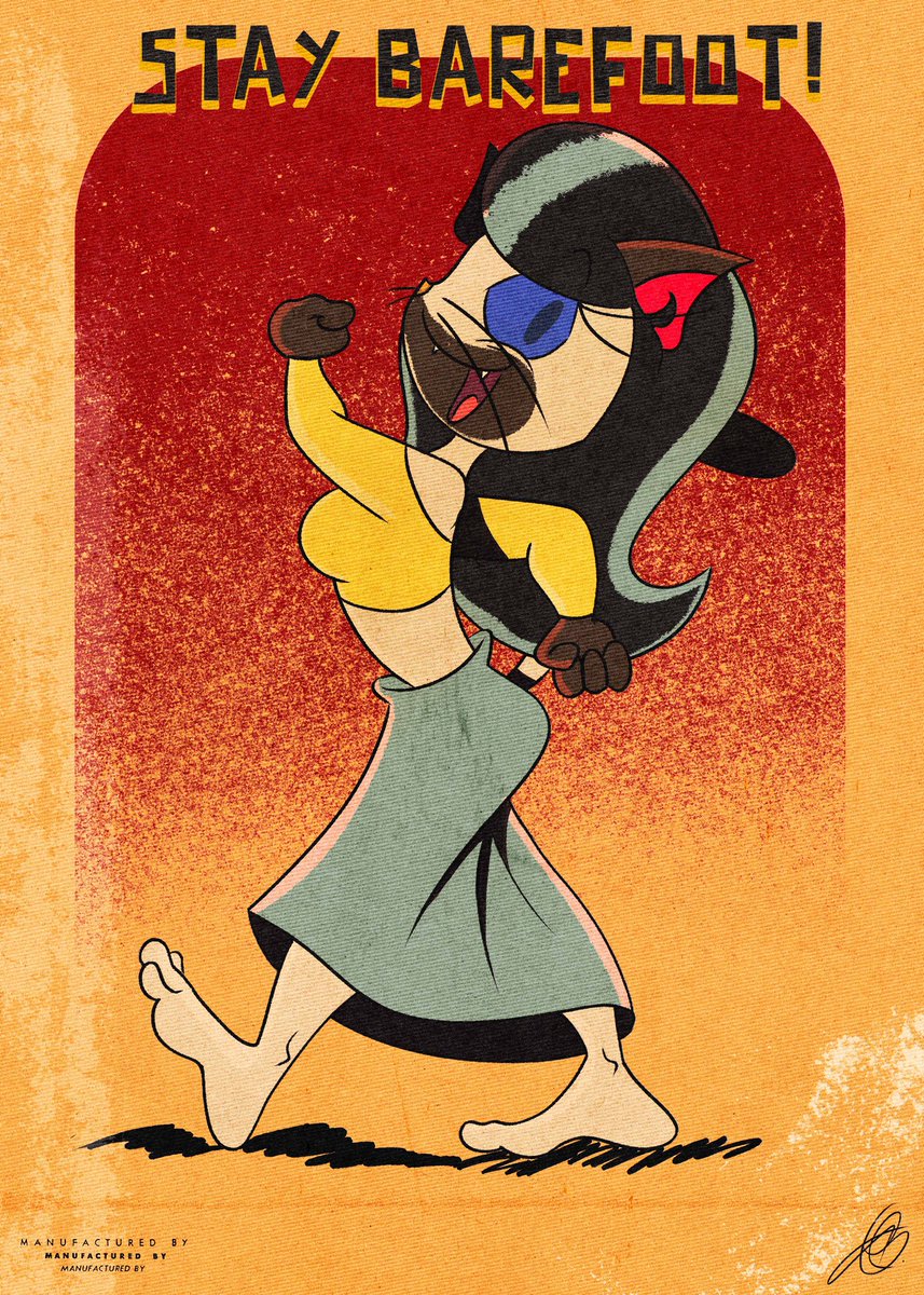 Shwhitedog's tweet photo. The Hippie cat says so 🐱 

#myart #cat #vintage #barefoot #hippie #illustration #furryart https://t.co/L5oO0jRyMk