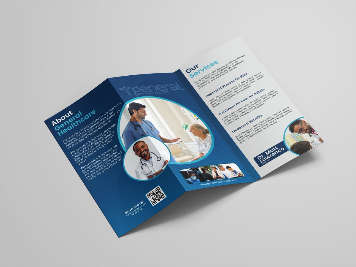 Horbit_Graphics's tweet photo. Day 55/100: Health &amp; Medical Center Tri-Fold Brochure 🏥✨
Clean typography, structured information hierarchy, and a trustworthy blue color palette designed to communicate care and professionalism.
What do you think of this layout? 👇
#100DaysOfDesign #GraphicDesign #Brochure https://t.co/pfLiN3V1Q5