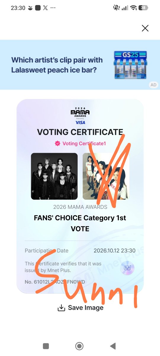 T301219K's tweet photo. 🗳️ I vote #BTS for Fan’s Choice Male at #2026MAMAVOTE . https://t.co/zGtAVaYnIa