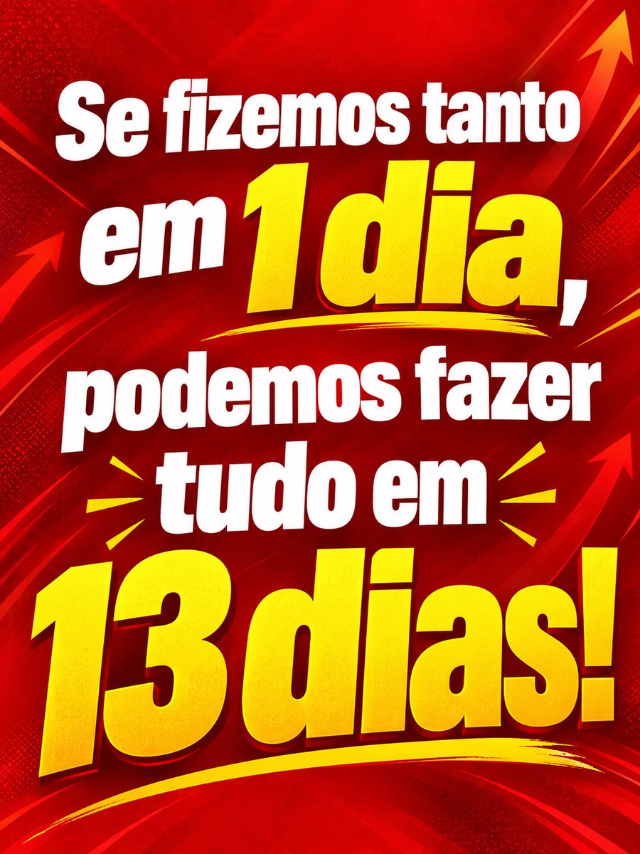 BacurauA's tweet photo. Se fizemos tanto em 1 dia, podemos fazer tudo em 13 dias! https://t.co/Usao7DXvNB