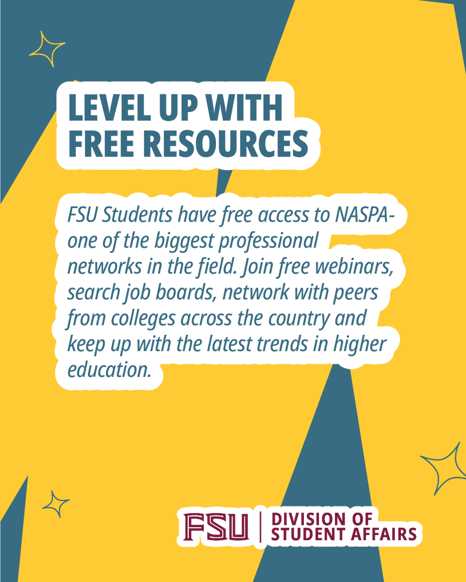 FSUDSA's tweet photo. We’re celebrating all things student affairs throughout October!
 
Check out https://t.co/5mBwpPAcHH to sign up for these events and learn more about Careers in Student Affairs Month!
 
#NolesInStudentAffairs https://t.co/IBk9krPwLp