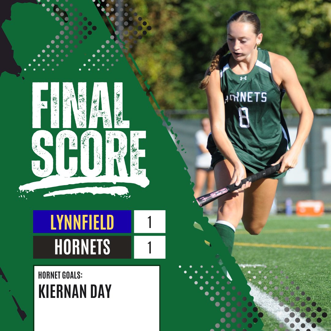 MEHornets's tweet photo. Field Hockey: FINAL - On the road earlier today, the Hornets battled Lynnfield to a tie. Next, they travel to face Ipswich on Wednesday, October 14. @GDTSports https://t.co/xCpY50xNG6