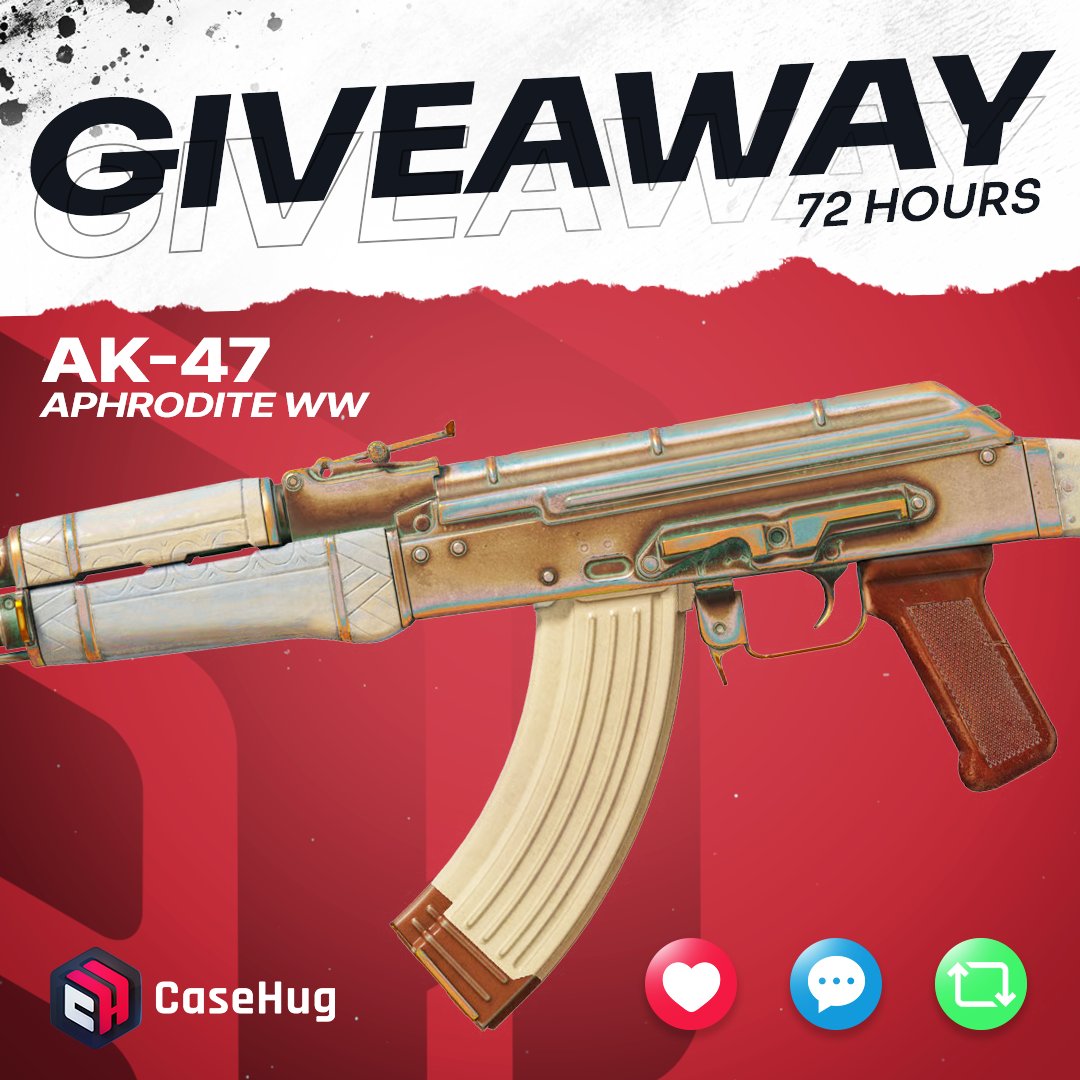 casehugcom's tweet photo. CS2 GIVEAWAY! 🎁
To AK47 | Aphrodite [WW] 🏆

🔹 Follow us
🔹Comment with your Steam ID
🔹 Like 5 last post
🔹 Tag a friend

⏰Giveaway ends in 72 hours!
Best of luck! 🙌
XD94VPGS

#giveaways #CSGOGiveaway #cs2giveaway https://t.co/0mP6ROmedq