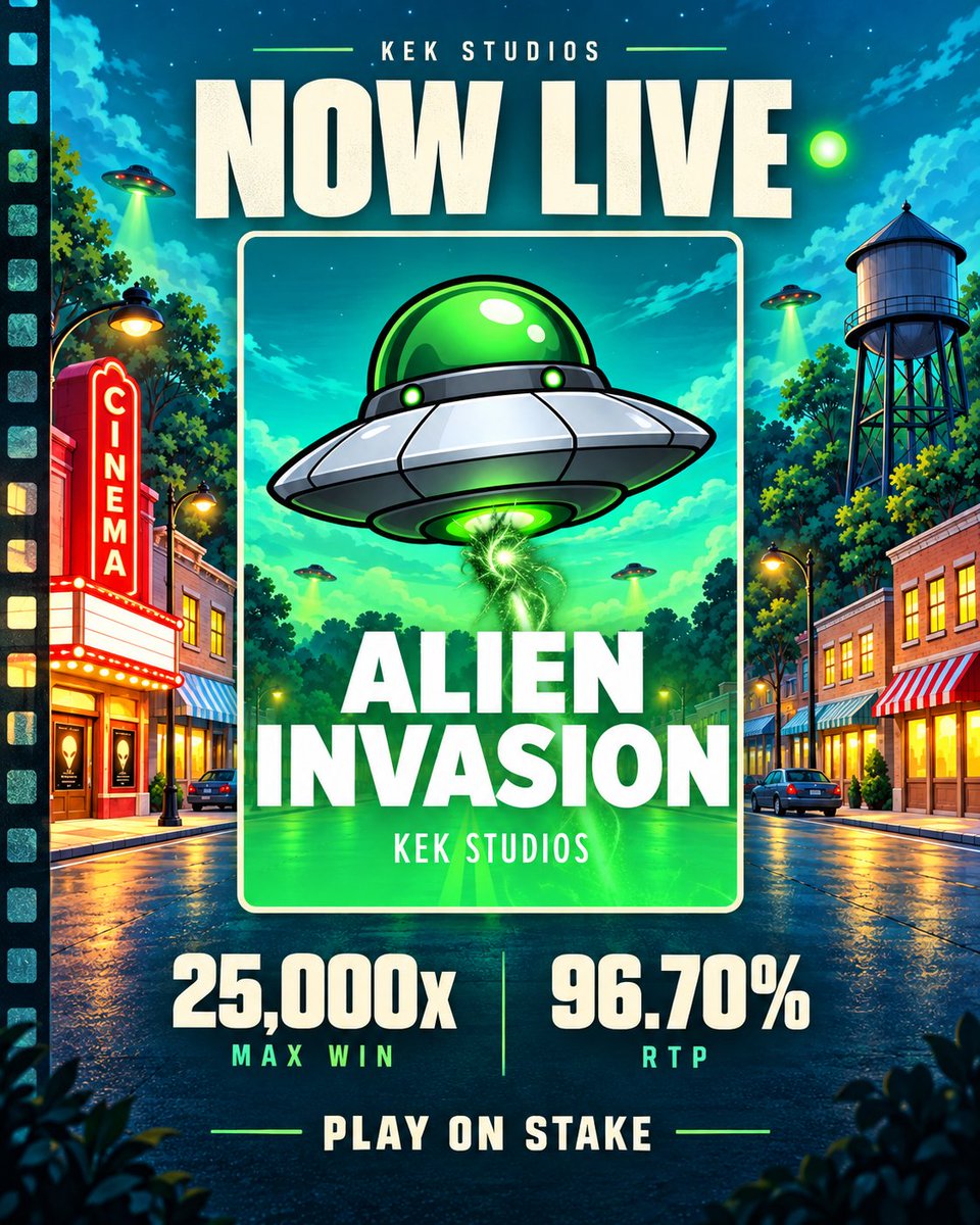 Kek_Studios's tweet photo. They’ve landed. 🛸

ALIEN INVASION is now live on @Stake and @StakeUsa!

👽 Growing wild multipliers
⚡ Absurd Spins &amp; Bonus Buys
💥 25,000x max win
🎰 96.70% RTP

🎁 RT + Stake ID https://t.co/laP9soxDxw