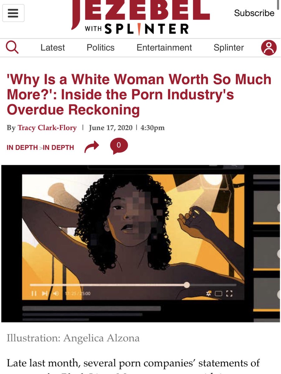 afroanalytic's tweet photo. Fact: there’s a “black tax” in porn. 

In the porn industry, white performers are ALLOWED to charge more for being seen on camera with a black man.

Black men in porn don’t have any grounds to ask for more pay bc they are simultaneously the pollutant &amp; the draw. But BM love it!! https://t.co/DVUBfxEtA7